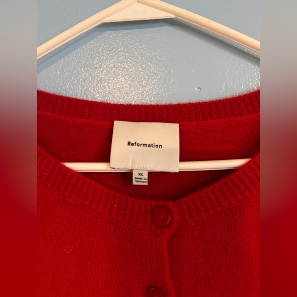 REFORMATION Clara Cashmere Crew Cardigan - Picture 3 of 5